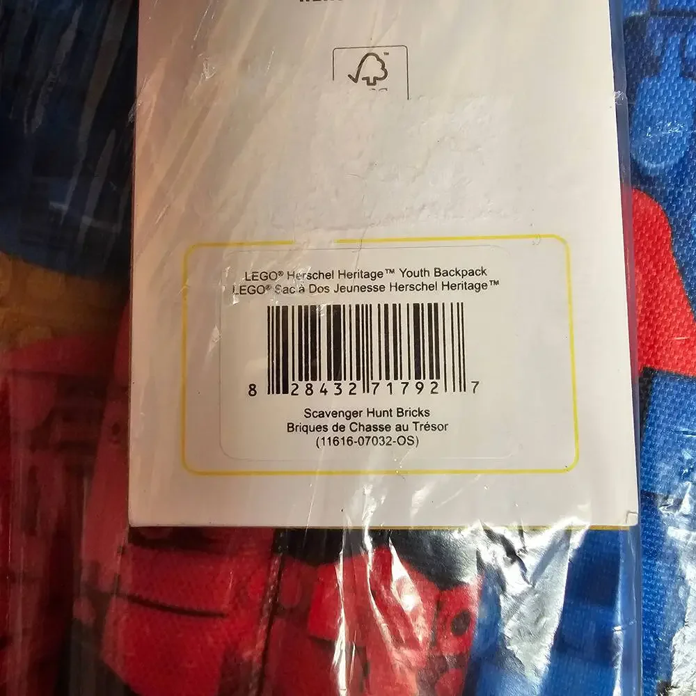 Herschel Supply Co. LEGO Heritage Youth Backpack Scavenger School‎ Book Bag 26 L
